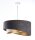 Suspension tissu gris foncé or E27 rond Ø 50 cm