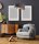 Suspension tissu gris foncé or E27 rond Ø 50 cm
