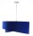 Suspension E27 ronde Ø 50 cm Bleu Or Tissu aspect velours