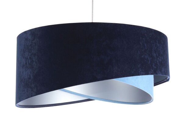 Suspension ronde Ø 50 cm E27 Tissu aspect velours