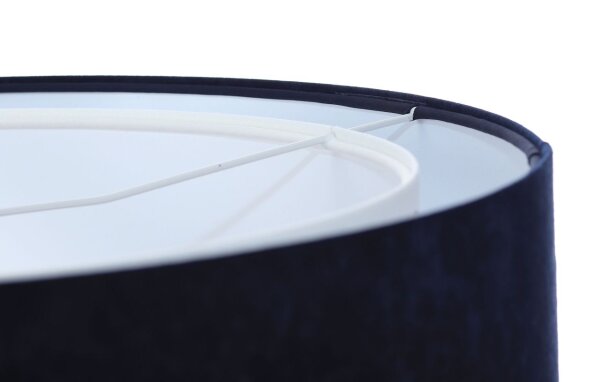 Lampe à suspendre Blanc Bleu E27 rond Ø 50 cm Tissu aspect velours