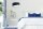 Lampe à suspendre Blanc Bleu E27 rond Ø 50 cm Tissu aspect velours