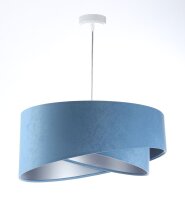 Suspension Bleu Argent E27 ronde Ø 50 cm Aspect...
