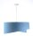 Suspension ronde Ø 50 cm Blanc Bleu Tissu aspect velours E27