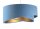 Suspension ronde D : 50 cm E27 Bleu Or Tissu aspect velours