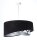 Suspension ronde D : 50 cm Tissu aspect velours noir blanc