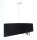 Suspension ronde D : 50 cm Tissu aspect velours noir blanc