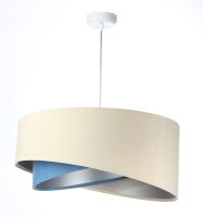 Lampe &agrave; suspendre ronde D : 50 cm Tissu...