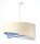 Suspension Tissu aspect velours rond Ø 50 cm E27 Crème Bleu