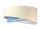 Suspension Tissu aspect velours rond Ø 50 cm E27 Crème Bleu