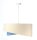 Lampe à suspendre Moderne Ø 50 cm Tissu Crème Bleu Or E27
