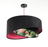 Suspension ronde Ø 50 cm Tissu aspect velours...