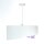 Suspension Blanc Violet Fleurs Print E27 rond Ø 50 cm Tissu