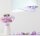 Suspension Blanc Violet Fleurs Print E27 rond Ø 50 cm Tissu