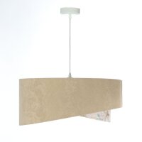 Suspension Tissu Ø 50 cm rond Aspect velours Beige...