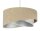 Suspension Tissu Ø 50 cm rond Aspect velours Beige Crème