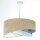 Suspension E27 ronde Ø 50 cm Tissu aspect velours beige multicolore