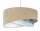 Suspension E27 ronde Ø 50 cm Tissu aspect velours beige multicolore