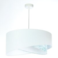 Lampe &agrave; suspendre tissu &Oslash; 50 cm blanc bleu...