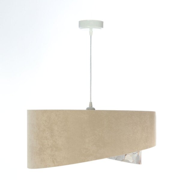 Suspension ronde D : 50 cm E27 Tissu aspect velours