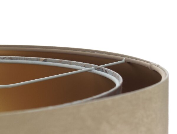 Suspension ronde D : 50 cm E27 Tissu aspect velours