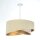 Suspension ronde D : 50 cm E27 Tissu en beige crème or