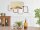 Suspension ronde D : 50 cm E27 Tissu en beige crème or