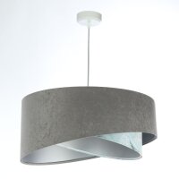 Suspension Abat-jour en tissu &Oslash; 50 cm rond Gris...