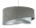 Suspension Abat-jour en tissu Ø 50 cm rond Gris Bleu clair Argent