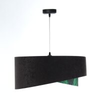 Suspension E27 ronde D : 50 cm Tissu aspect velours Tropical