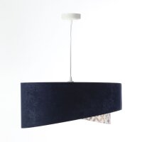 Suspension Tissu D : 50 cm Aspect velours Bleu Beige...