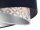 Suspension Tissu D : 50 cm Aspect velours Bleu Beige Argenté