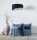 Suspension Tissu D : 50 cm Aspect velours Bleu Beige Argenté