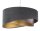 Lampe à suspendre Gris Or E27 Abat-jour en tissu Ø 50 cm Moderne KARIM