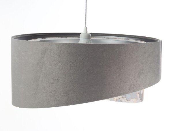 Suspension ronde D : 50 cm Tissu aspect velours KARIM