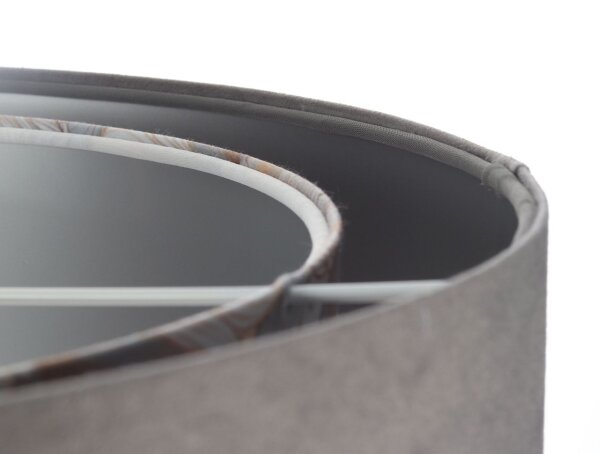 Suspension ronde D : 50 cm Tissu aspect velours KARIM
