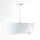 Suspension ronde D : 50 cm E27 Blanc Gris Abat-jour en tissu