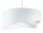 Suspension ronde D : 50 cm E27 Blanc Gris Abat-jour en tissu