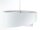 Suspension ronde D : 50 cm E27 Blanc Gris Abat-jour en tissu