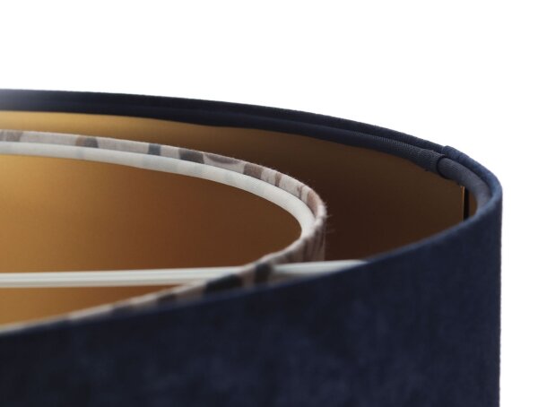 Suspension E27 ronde Ø 50 cm Tissu aspect velours KARIM