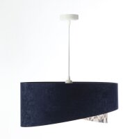 Suspension E27 ronde Ø 50 cm Tissu aspect velours...