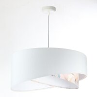 Suspension Blanc Cr&egrave;me E27 rond &Oslash; 50 cm...