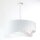 Suspension Blanc Crème E27 rond Ø 50 cm Tissu aspect velours