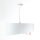 Suspension Blanc Crème E27 rond Ø 50 cm Tissu aspect velours