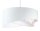Suspension Blanc Crème E27 rond Ø 50 cm Tissu aspect velours