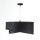 Suspension noir marbré or E27 aspect velours