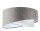 Suspension Gris Blanc Ø 50 cm Abat-jour en tissu aspect velours