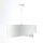 Suspension Blanc Gris Argent E27 rond D : 50 cm Tissu