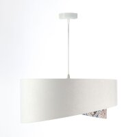 Lampe à suspendre ronde D : 50 cm E27 Tissu aspect...