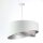 Lampe à suspendre Blanc Beige Argent E27 Ø 50 cm Tissu aspect velours